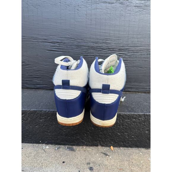 2015 Nike Dunk Sky Hi Loyal Blue Wedge Sneakers 644877-104 Size 8 - Picture 4 of 7